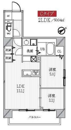 パークフラッツ蔵前の物件間取画像